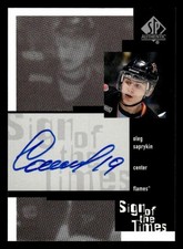 1999 SP AUTHENTIC OLEG SAPRYKIN OS SIGN OF THE TIMES AUTOGRAPH CALGARY FLAMES
