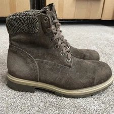 Wolverine Brown Suede Leather Boots Insulated Lace Up Women's Size 8.5 EUC