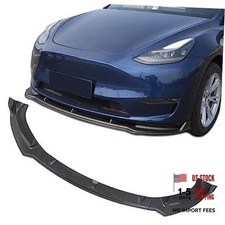 Fit Tesla Model 3 Front Bumper Lip Kit Model 3 2017-2023 Matte Carbon Fiber