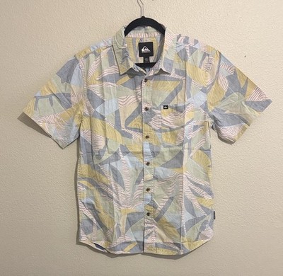 Quiksilver Men's Apero Organic Button Down Shirt Vintage Hawaiian Vacay Med NWT