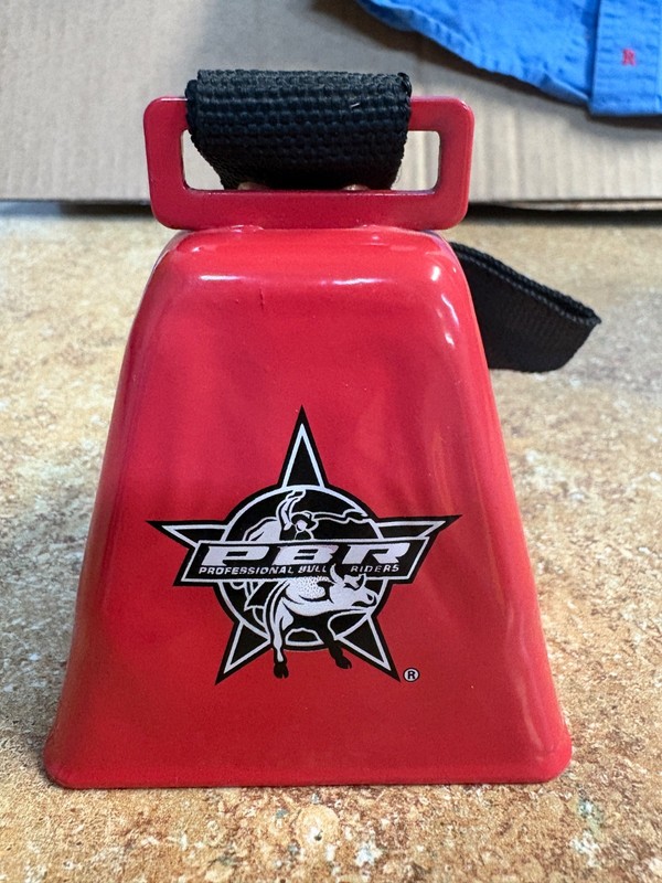 PBR PRofessional Bull Riders souvenir Bull Bell red 8 Second Heroes