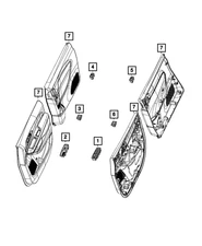 Genuine Mopar Front Door Switch And Bezel 68444306AA