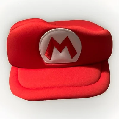 Super Mario Bros Mario Hat Costume Cosplay Cap  Official Nintendo Adult - Image 1 of 4