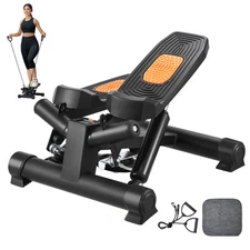 VEVOR Stair Stepper for Exercise at Home Mini Twist Stepper with Resistance Band