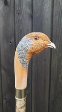 wooden walking stick hand carved bird wooden walking cane