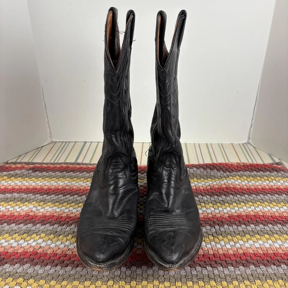 Nocona Boots Womens Size 6 Black Leather Cowboy Western Pointed Toe Style K006 - Image 3 of 4