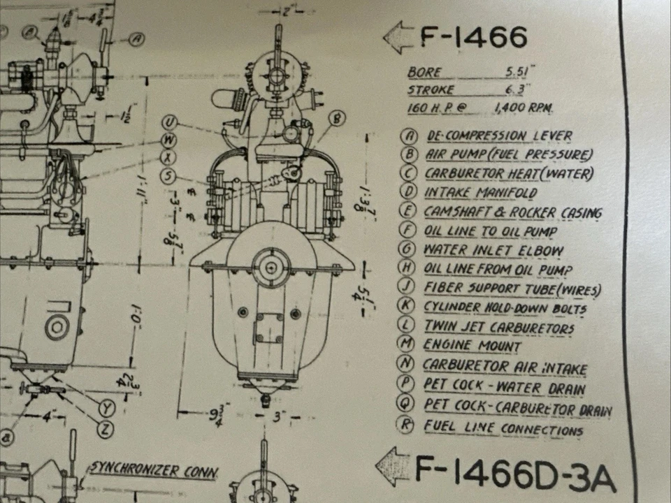 Poster - Mercedes Blueprint, Retro Modern Patent Engine Motor 1914-18 Daimler - Image 4 of 4