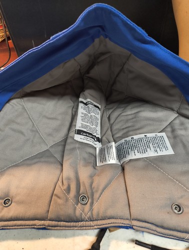 Capucha de pato resistente al fuego Carhartt azul real talla única a presión FRA265 RYL - Imagen 4 de 5