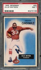 FB - 1955 Bowman - #25 - Ollie Matson - PSA 7 - NM