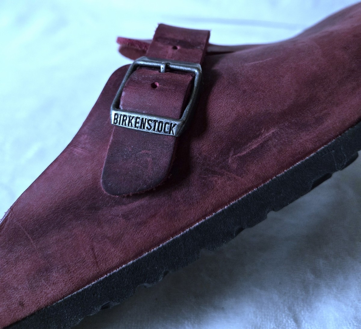 Birkenstock Boston Soft Footbed Unisex Suede Leather Clog Sandals – Zinfandel Papillio Boston Chunky zinfandel suede by Birkenstock main image 2