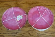 NEW Pink Melamine Serving Plates 7.5 in Set of 8 New Lucky Star Enterprise
