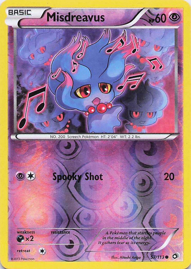 Misdreavus - Reverse Holo Common 2013 Legendary Treasures 57/113 NM