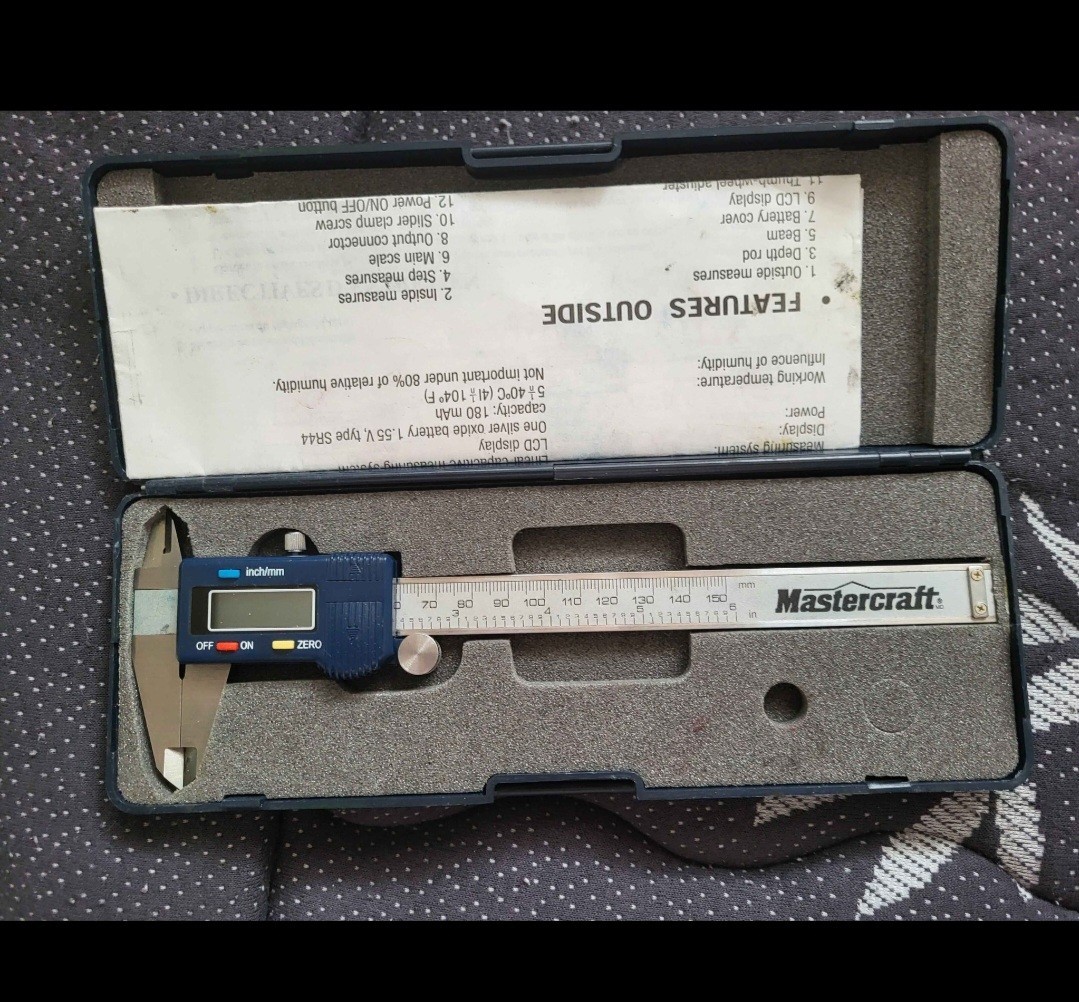 Caliper (DIGITAL VERNIER) -MASTERCRAFT with Case & Instructions ,working Well 🔥