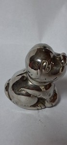 Vintage Silver Plate Dog Rattle For Infant  Unmarked Not Monogramed