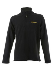 Stanley Gadsden 1/4 Zip Over the Head Micro Fleece Work Jacket Black