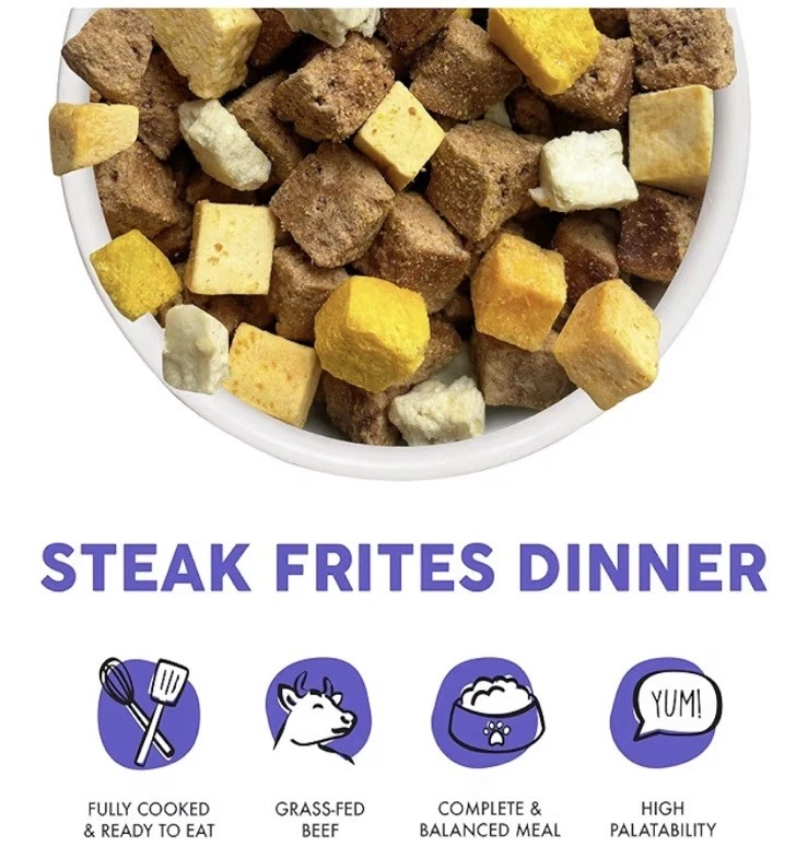 Weruva Steak Frites Dinner Freeze Dried Dog Food, Topper or Treat-13oz - Image 3 of 4