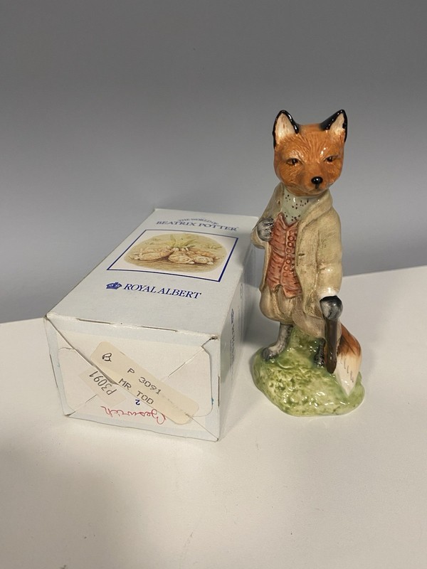 Beatrix Potter "MR TOD" Figurine Fox with Original Box