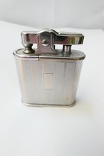 VINTAGE RONSON PIN STRIPE WHIRLWIND MILITARY WW2 STYLE PETROL LIGHTER - WORKING