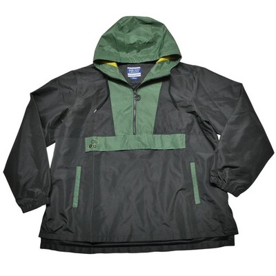 Critical Role Jacket Mens 3XL Black Green Hooded 1/4 Zip Anorak Lined Logo