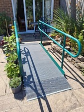Disability Access Ramp For Wheelchair Disabled, Hand rails.