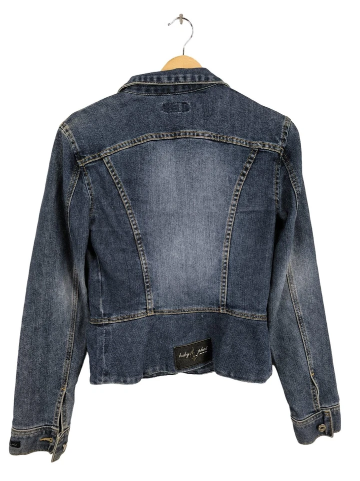 BABY PHAT Cazadora vaquera Mujeres Chaqueta Talla EU 38 negro look casual - Imagen 2 de 4
