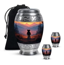 Keepsake Urns 10Inch + 3Inch Set Of 2 for Human Adult Ashes Cremation