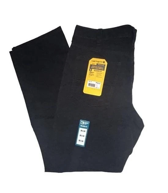 Carhartt Rugged Flex Relaxed Fit Canvas 5-Pocket Work Pants 36x34 Black NWT