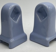 VTG Porcelain Bathroom Icy Blue Bar Brackets Towel Holder Wall Mount