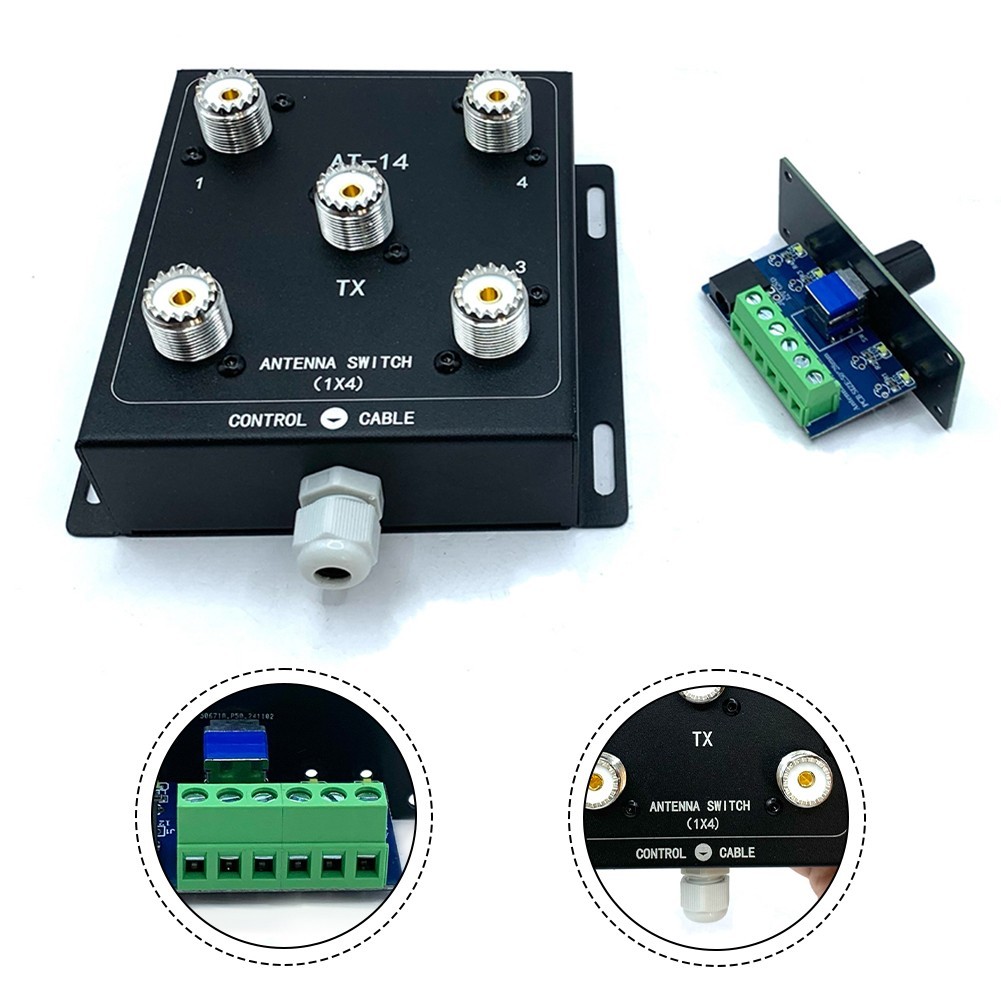 Remote Control Antenna Switch for 4 Inputs and 1 Output with 500W Power Rating