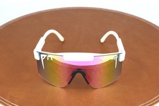Pit Viper Miami Nights White Shield Sunglasses 138-33-127