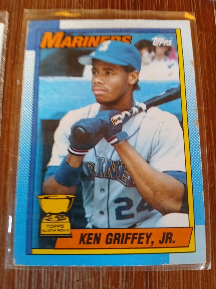 Lote de 6 tarjetas de novato KEN GRIFFEY JR Donruss sin punto codo sangriento lugar de nacimiento incorrecto Foto 2 de 4