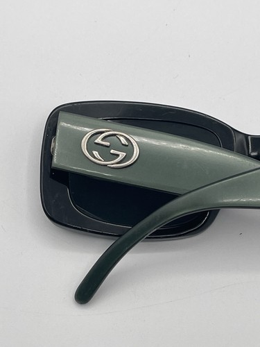 Vintage Gucci Sunglasses Green GG 2407/S & Case Made in Italy W/ Black Lens - Picture 5 of 16