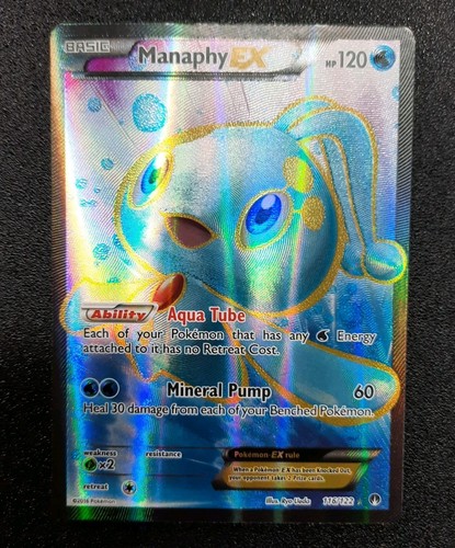 Pokemon TCG Manaphy EX Full Art Holo XY Breakpoint English 2016 MP 116/122
