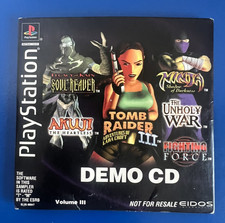NEW PlayStation Tomb Raider III/Ninja shadow/Unholy War Eidos CD Demo CD