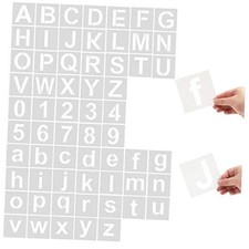 Alphabet Letter Stencils, 62 Pcs Reusable Plastic Letter Number 1 Inch