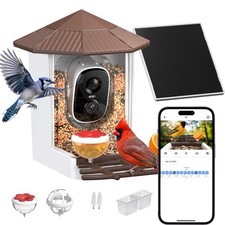 Wansview Bird Feeder with Solar Camera AI Identify Birds Species 2K Auto Capture