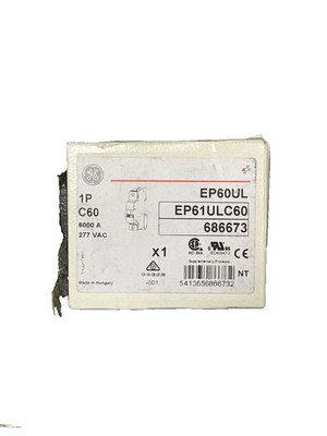 GE EP61ULC60 Miniature Circuit Breaker C60 Amp 1-Pole 277VAC