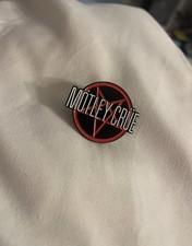 Image of Motley crue pentagram Pin Badge Metal Brooch Button alternative merch rock metal