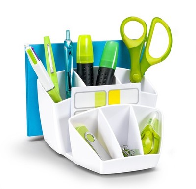 CEP Gloss 8 Compartment Desktop Organizer - Arctic White