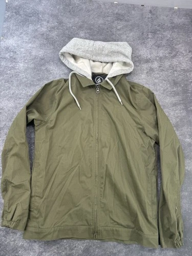 Volcom Warren Jacket Hooded Jacket Green Men’s Size Medium Zip Up - product listing photo