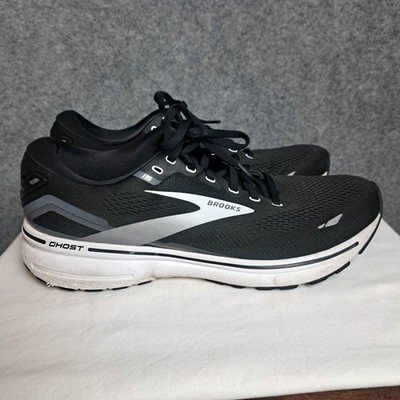 Brooks Ghost 15 1103931D012 Black/White Running Shoes Sneakers Men's Size 11 D