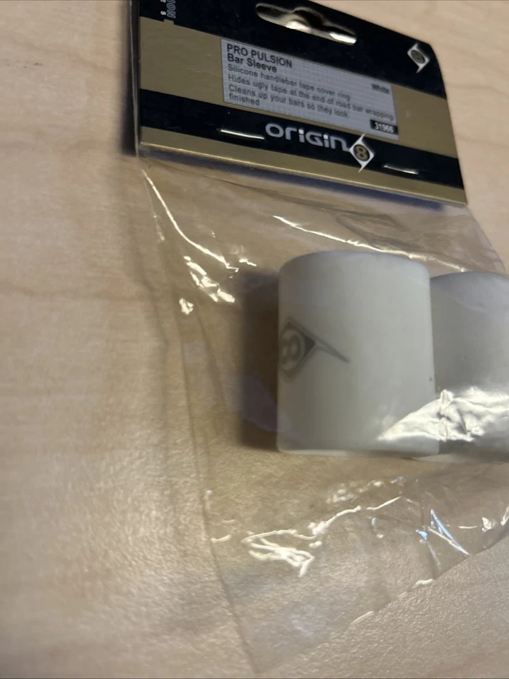 Origin8 Pro Pulsion Bar Sleeve White Silicone Cover for Handlebar Tape End - Image 3 of 4
