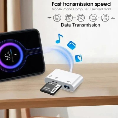 3 in 1 USB-C Adapter Kartenleser für Samsung iPhone Google One Plus Handy