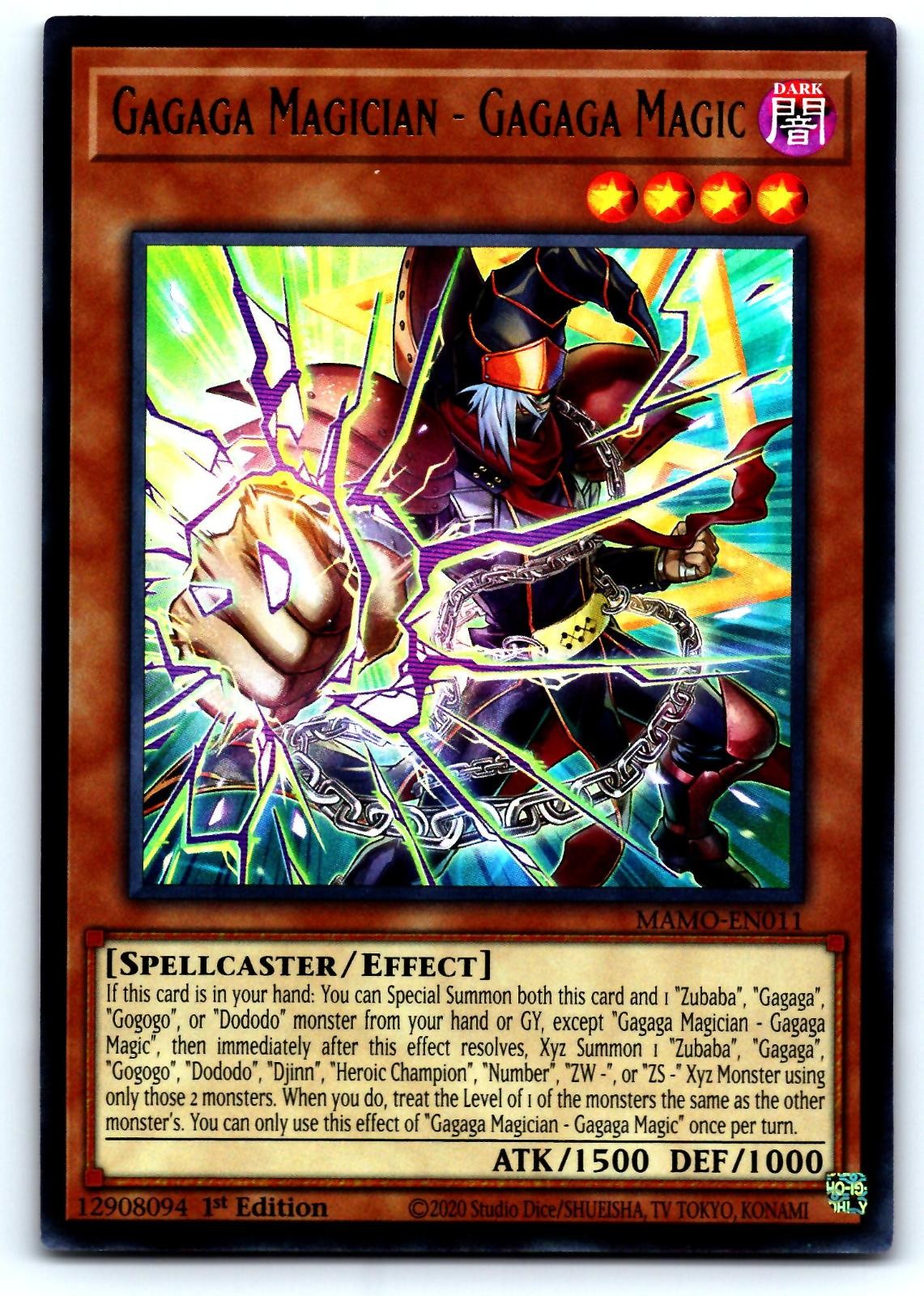 Gagaga Magician - Gagaga EN011 Magnificent Monsters Yu-Gi-Oh 1st Edition NM