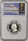 1992 S 25C PF69 UC 90 % Silver Washington Facsimile Signature, Portrait Label