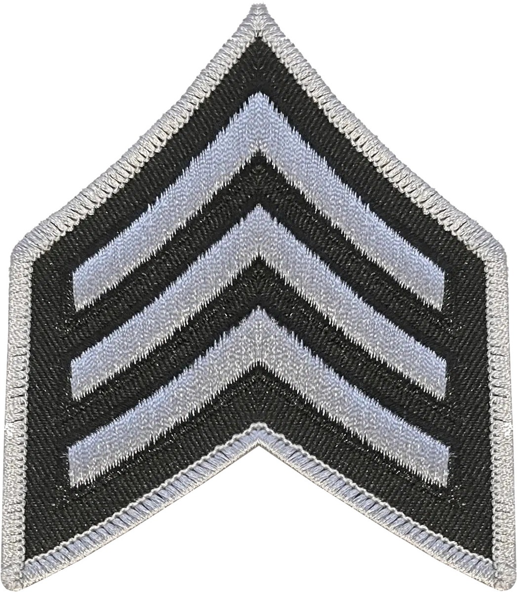 CHICAGO POLICE SERGEANT CHEVRON RANK INSIGNIA PATCH: Subdued