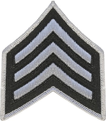 CHICAGO POLICE SERGEANT CHEVRON RANK INSIGNIA PATCH: Subdued
