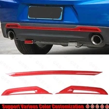 2017-2023  For Chevrolet Camaro Bright Red Rear Bumper Grille Lower Strip Refit
