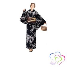 Women's Yukata 2-Piece Set: Yukata and Obi Set Half-width Obi Reversible 100