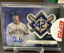 2018 Aaron Judge Auto 🔥 #/10 🔥 Topps Update Jackie Robinson Day Patch Rare